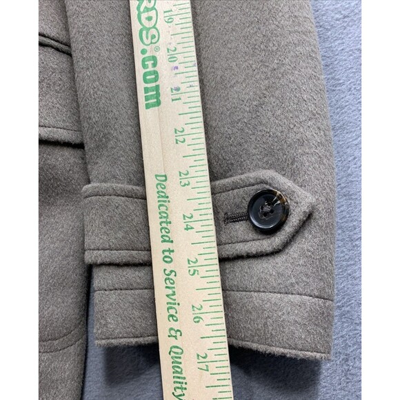 Lauren Ralph Lauren Men Double Breasted Overcoat Wool Blend Olive Green Size 42R - Picture 8 of 16